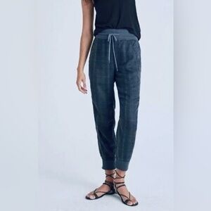 ANTHROPOLOGIE Kallie Plaid Leopard Print Tencel Joggers | Women’s M